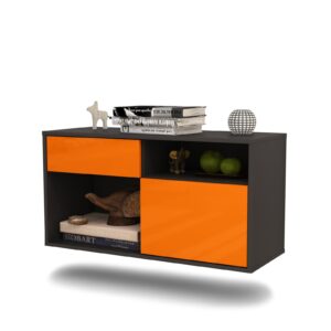 Lowboard Indianapolis, Orange, hängend (92x49x35cm)