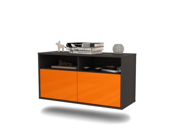 Lowboard Columbus, Orange, hängend (92x49x35cm)