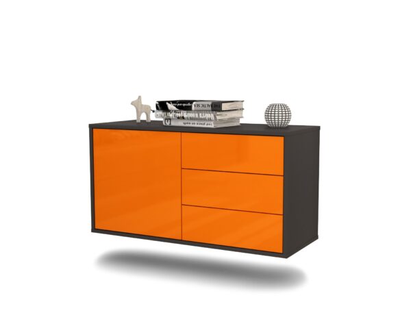 Lowboard Fort Worth, Orange, hängend (92x49x35cm)