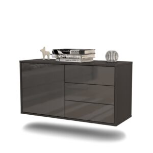 Lowboard Fort Worth, Grau, hängend (92x49x35cm)