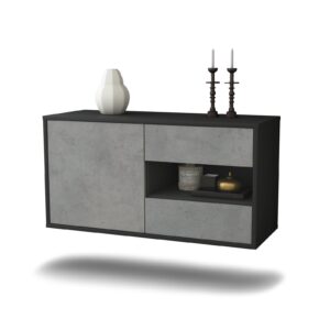 Lowboard Charlotte, Beton, hängend (92x49x35cm)