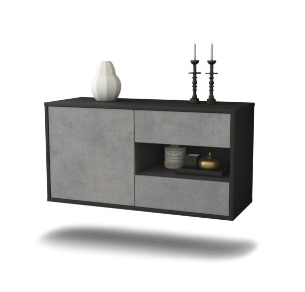 Lowboard Charlotte, Beton, hängend (92x49x35cm)