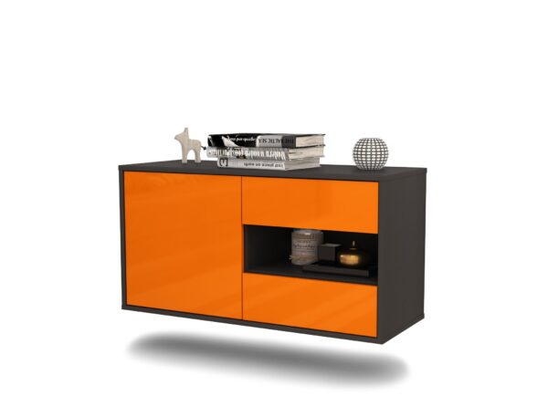 Lowboard Charlotte, Orange, hängend (92x49x35cm)