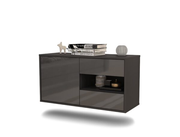 Lowboard Charlotte, Grau, hängend (92x49x35cm)