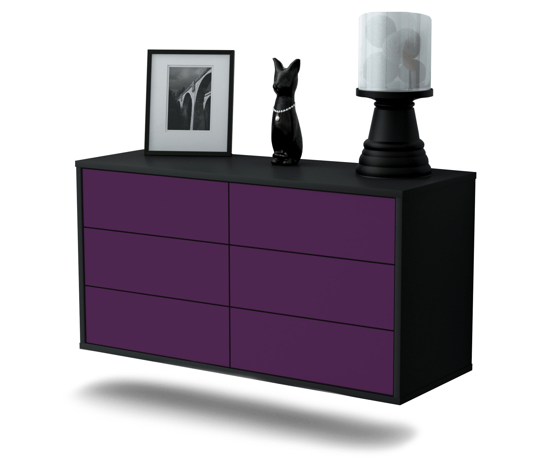 Lowboard Baltimore, Lila, hängend (92x49x35cm) 1 Lowboard Baltimore, Lila, hängend (92x49x35cm)