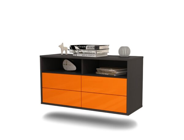 Lowboard El Paso, Orange, hängend (92x49x35cm)