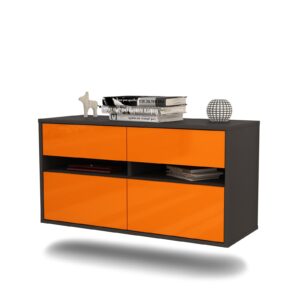 Lowboard Milwaukee, Orange, hängend (92x49x35cm)