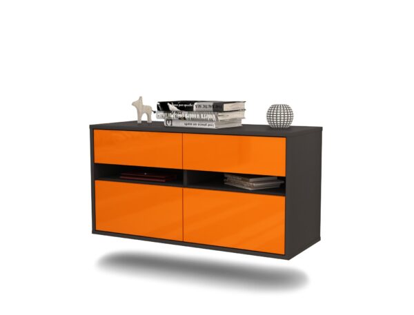 Lowboard Milwaukee, Orange, hängend (92x49x35cm)