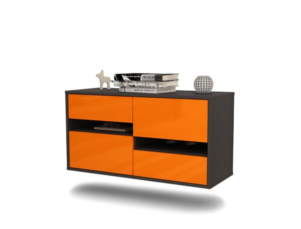 Lowboard Boston, Orange, hängend (92x49x35cm)