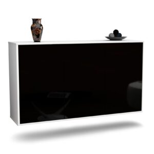 Sideboard Chattanooga, Schwarz, hängend (136x79x35cm)