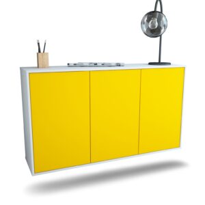 Sideboard Chattanooga, Gelb, hängend (136x79x35cm)