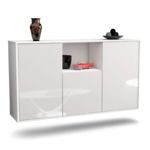 Sideboard Overland Park, Weiß, hängend (136x79x35cm)