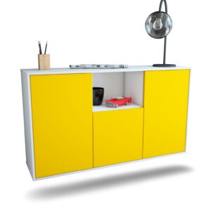Sideboard Overland Park, Gelb, hängend (136x79x35cm)