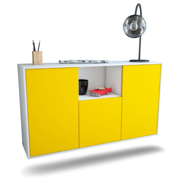 Sideboard Overland Park, Gelb, hängend (136x79x35cm)