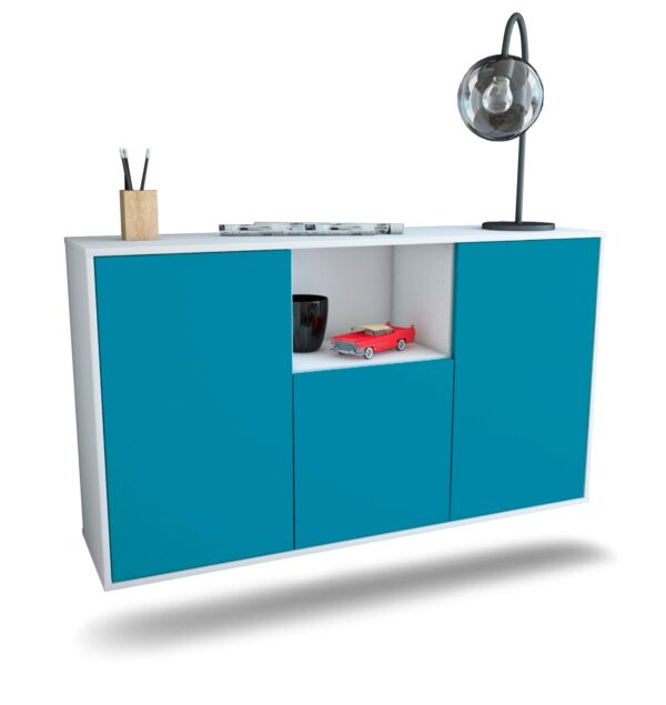 Sideboard Overland Park, Türkis, hängend (136x79x35cm)