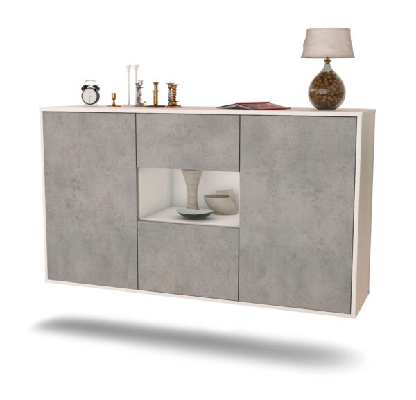 Sideboard Tallahassee, Beton, hängend (136x79x35cm)