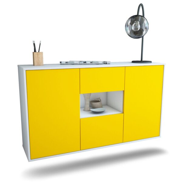 Sideboard Tallahassee, Gelb, hängend (136x79x35cm)