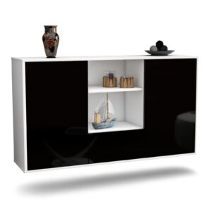 Sideboard Oceanside, Schwarz, hängend (136x79x35cm)