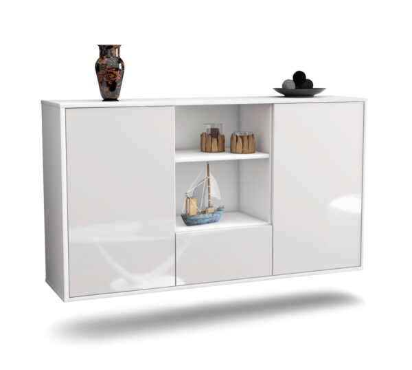 Sideboard Oceanside, Weiß, hängend (136x79x35cm)