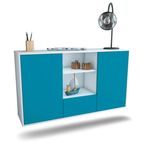 Sideboard Oceanside, Türkis, hängend (136x79x35cm)