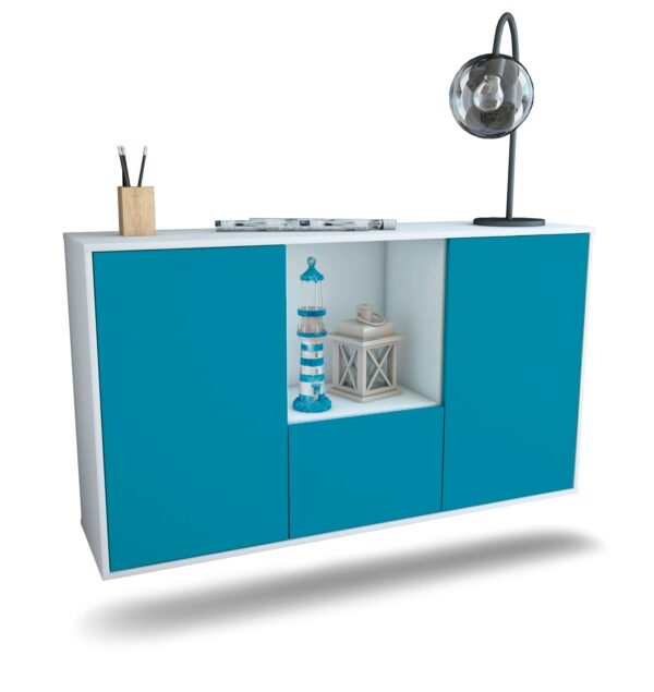 Sideboard Garden Grove, Türkis, hängend (136x79x35cm)