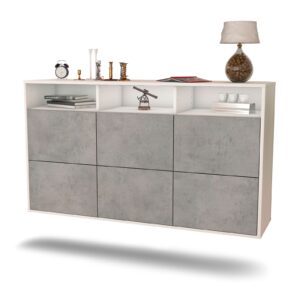 Sideboard Cape Coral, Beton, hängend (136x79x35cm)