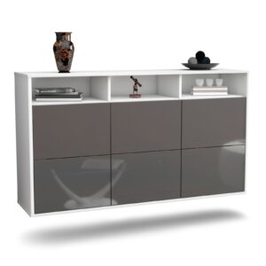 Sideboard Cape Coral, Grau, hängend (136x79x35cm)