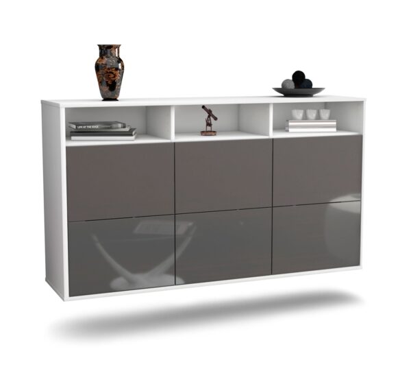 Sideboard Cape Coral, Grau, hängend (136x79x35cm)