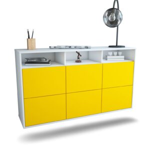 Sideboard Cape Coral, Gelb, hängend (136x79x35cm)