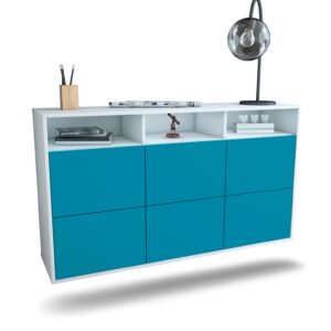 Sideboard Cape Coral, Türkis, hängend (136x79x35cm)