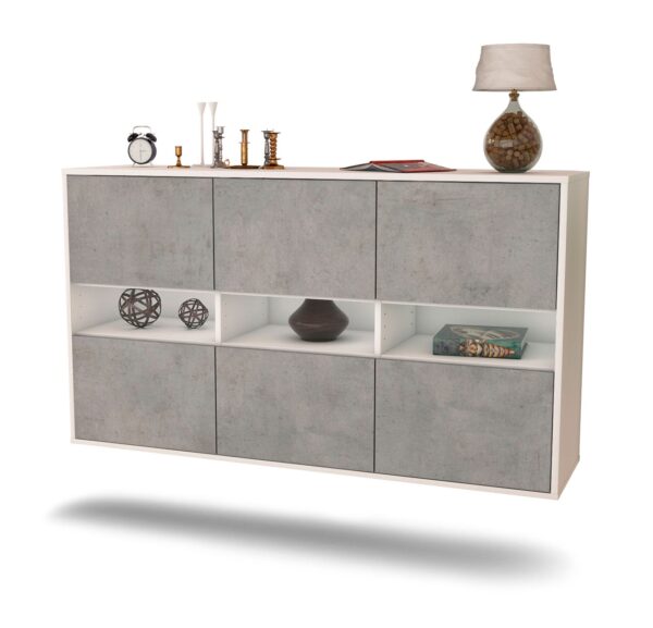 Sideboard Rockford, Beton, hängend (136x79x35cm)