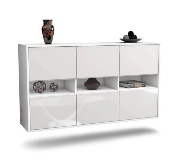 Sideboard Rockford, Weiß, hängend (136x79x35cm)