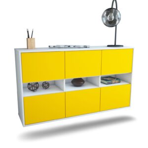 Sideboard Rockford, Gelb, hängend (136x79x35cm)