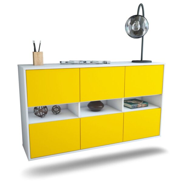 Sideboard Rockford, Gelb, hängend (136x79x35cm)