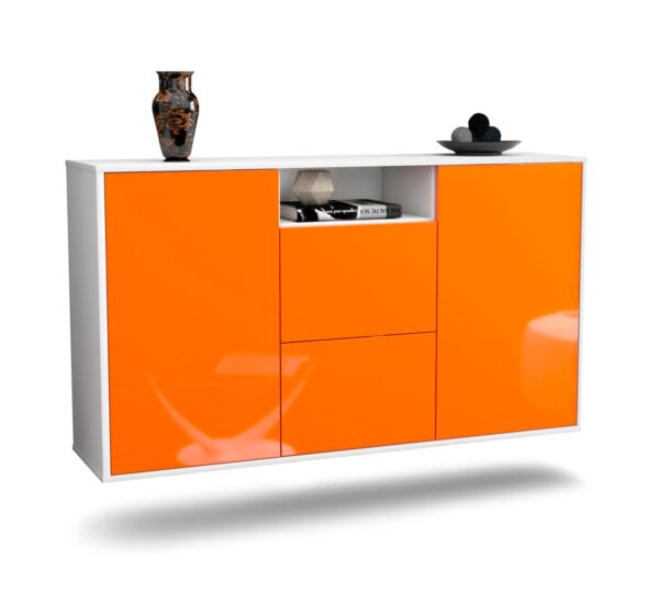 Sideboard Dayton, Orange, hängend (136x79x35cm)