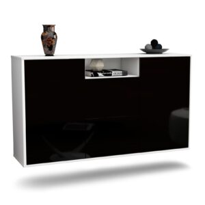 Sideboard Dayton, Schwarz, hängend (136x79x35cm)