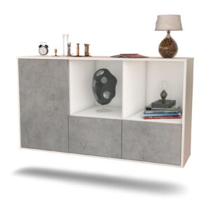 Sideboard Springfield, Beton, hängend (136x79x35cm)