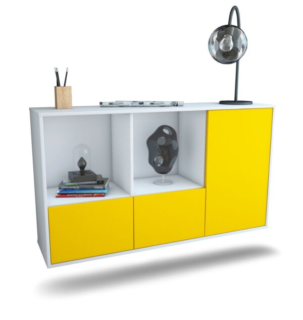 Sideboard Springfield, Gelb, hängend (136x79x35cm)