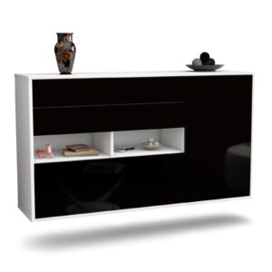 Sideboard Santa Rosa, Schwarz, hängend (136x79x35cm)