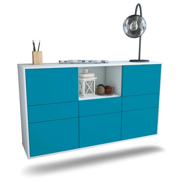 Sideboard Pomona, Türkis, hängend (136x79x35cm)