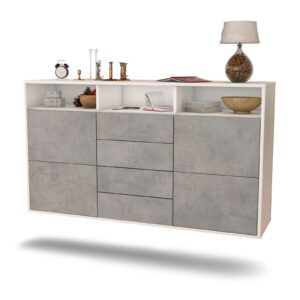 Sideboard Salem, Beton, hängend (136x79x35cm)