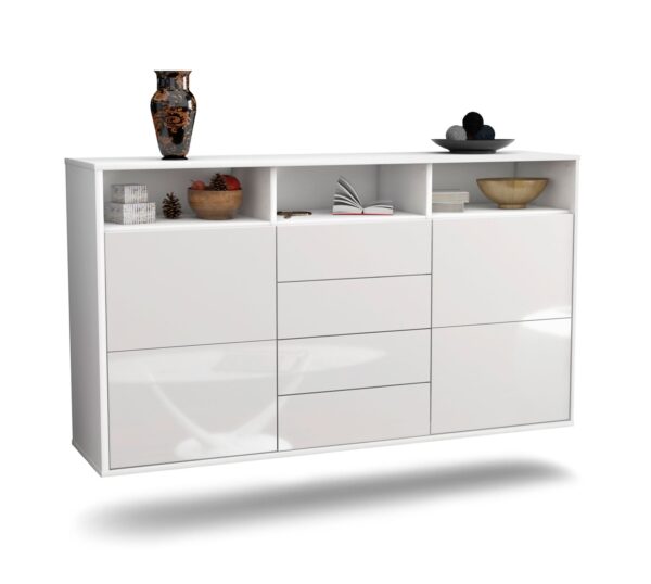 Sideboard Salem, Weiß, hängend (136x79x35cm)