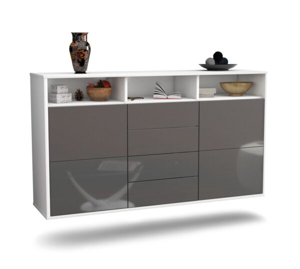 Sideboard Salem, Grau, hängend (136x79x35cm)