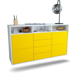 Sideboard Salem, Gelb, hängend (136x79x35cm)