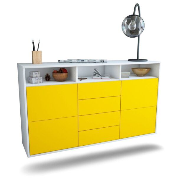 Sideboard Salem, Gelb, hängend (136x79x35cm)