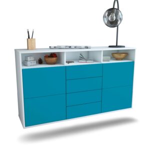 Sideboard Salem, Türkis, hängend (136x79x35cm)