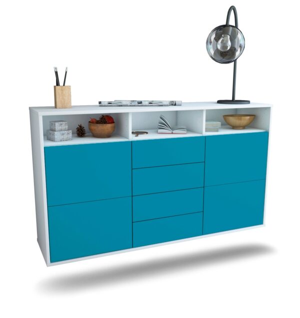 Sideboard Salem, Türkis, hängend (136x79x35cm)