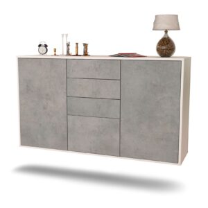 Sideboard Sioux Falls, Beton, hängend (136x79x35cm)