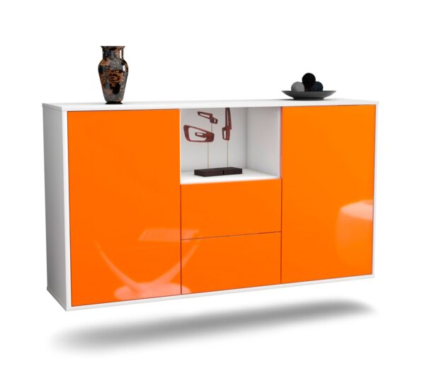Sideboard Port St. Lucie, Orange, hängend (136x79x35cm)