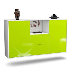 Sideboard Port St. Lucie, Grün, hängend (136x79x35cm)